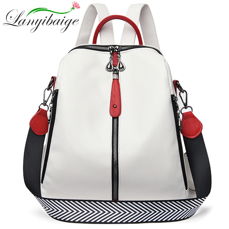 Laptop Accessories For Girls - Fashion Backpack Women Soft Leather Backpack