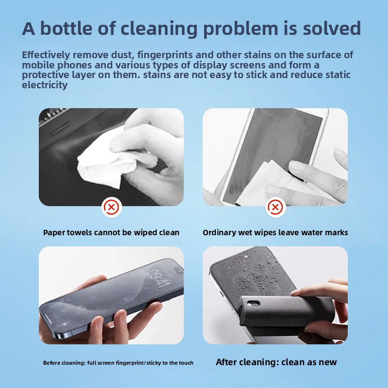 2 in 1 Spray Cleaner Wipe for  - Screen Cleaning Kit review and price