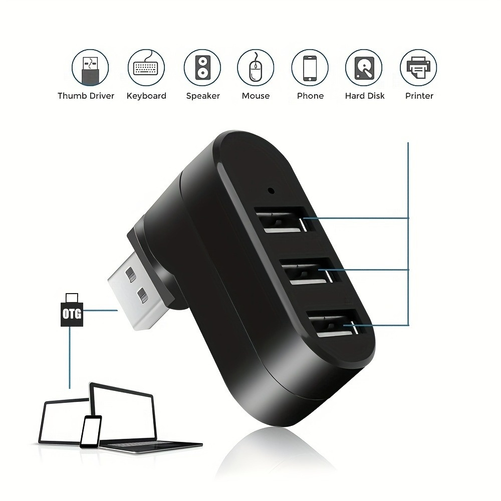USB 2.0 Hub 3 Ports 180° Rotat - Xiaomi Laptop Accessories review and price