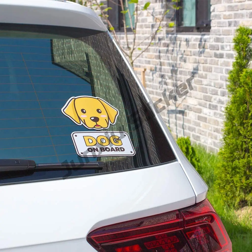 Dog on Board Car Sticker Bumpe - Laptop Accessories Online review and price