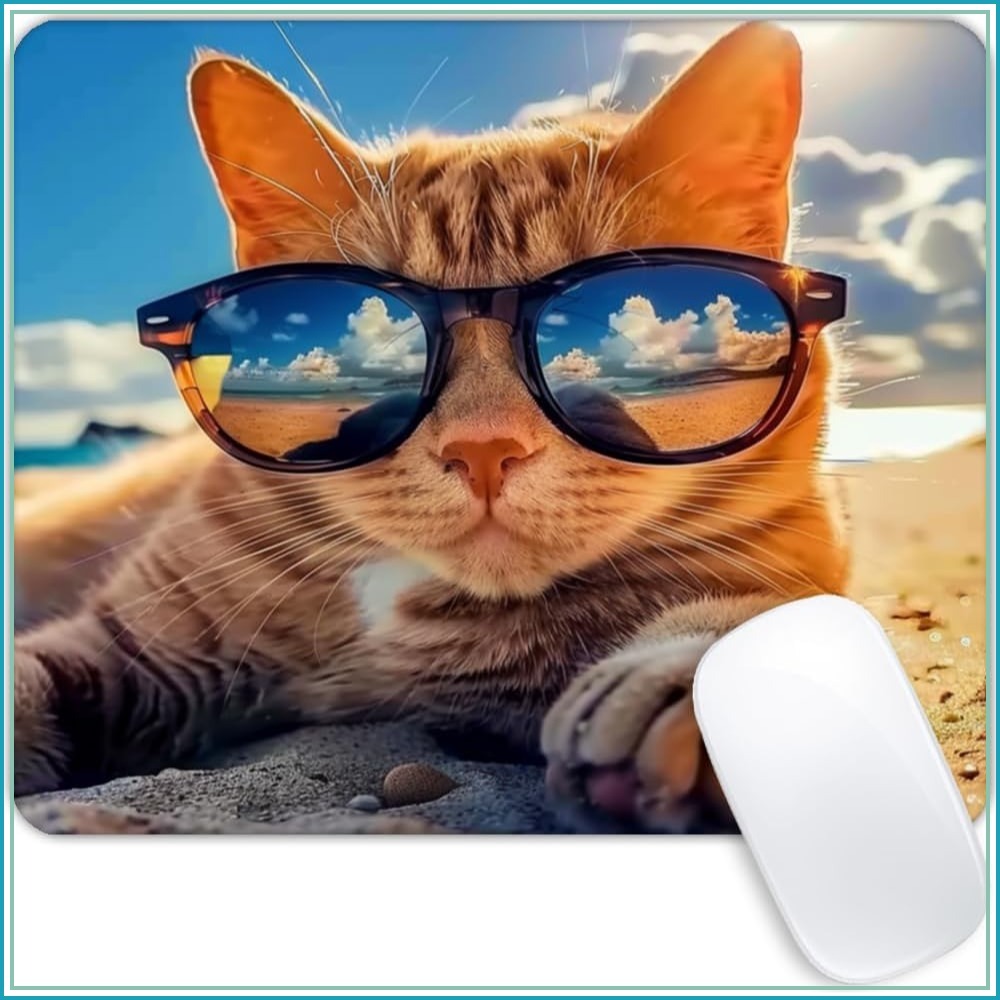 Sunshine Beach Cat Mouse Pad w - Laptop Accessories For Wrist Support review and price